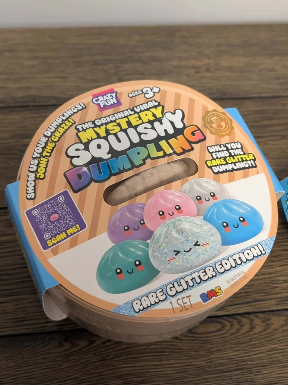 RMS Mystery Squishy Dumpling BIG 7” Rare Glitter Edition Sealed